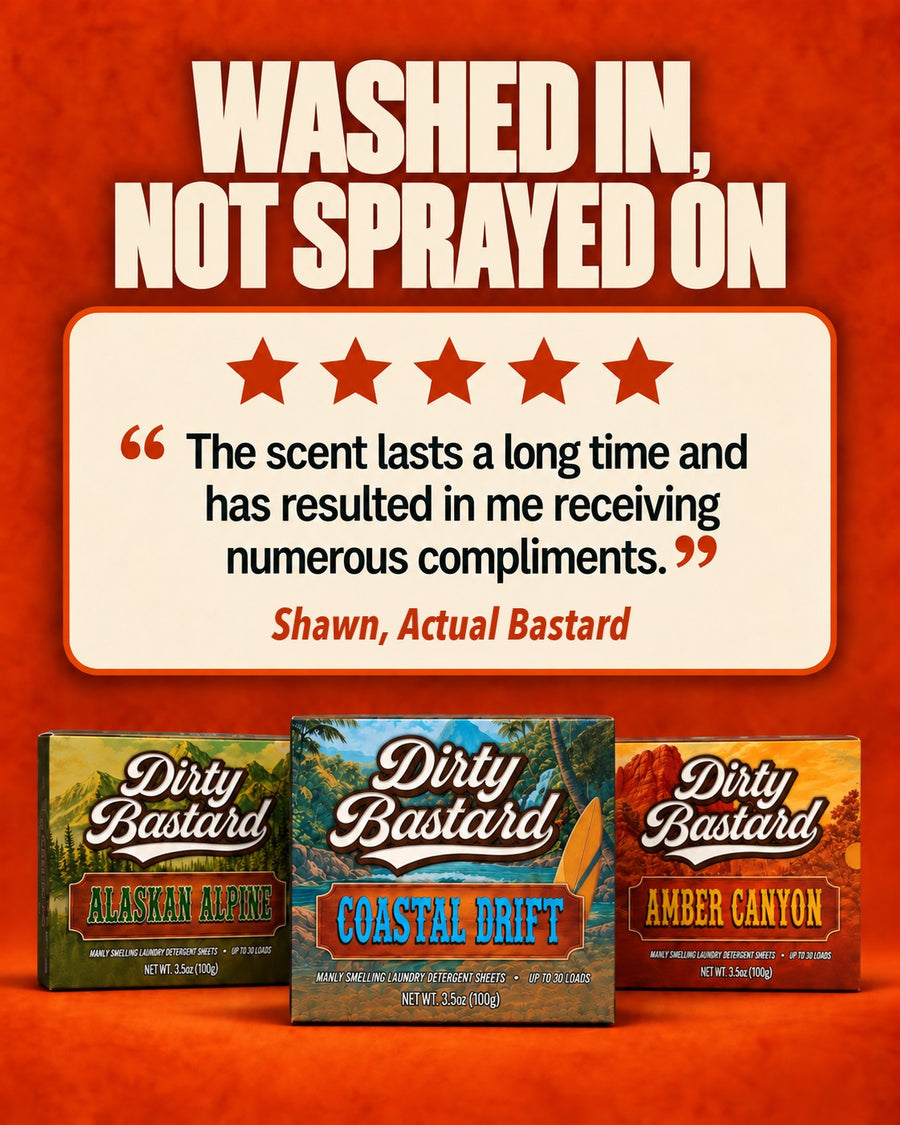 Washed in, not sprayed on. Shawn's review: scent lasts a long time, and has resulted in me receiving numerous compliments.