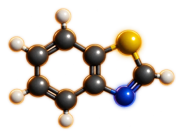 3D model of a benzisothiazolinone molecule
