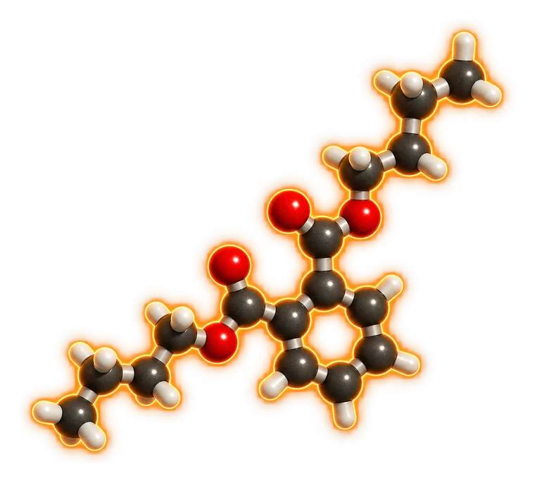 3D model of a phthalate molecule
