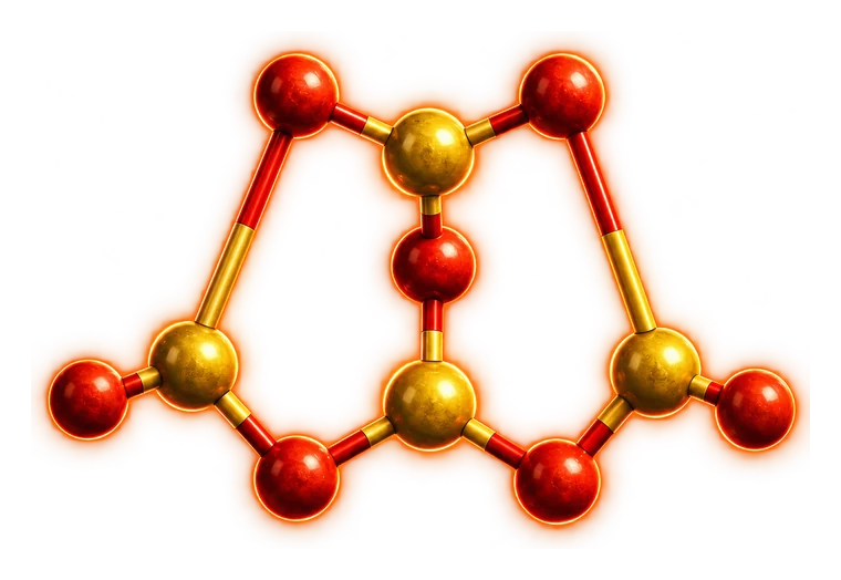 3D model of a sodium borate molecule